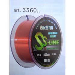 nylon Akami mt.300 colore rosso 